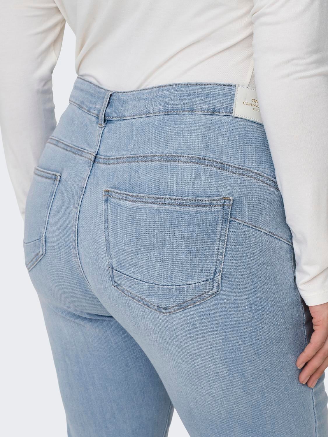 CARPOWER Mittlere Taille Skinny Fit Jeans Light Blue Denim