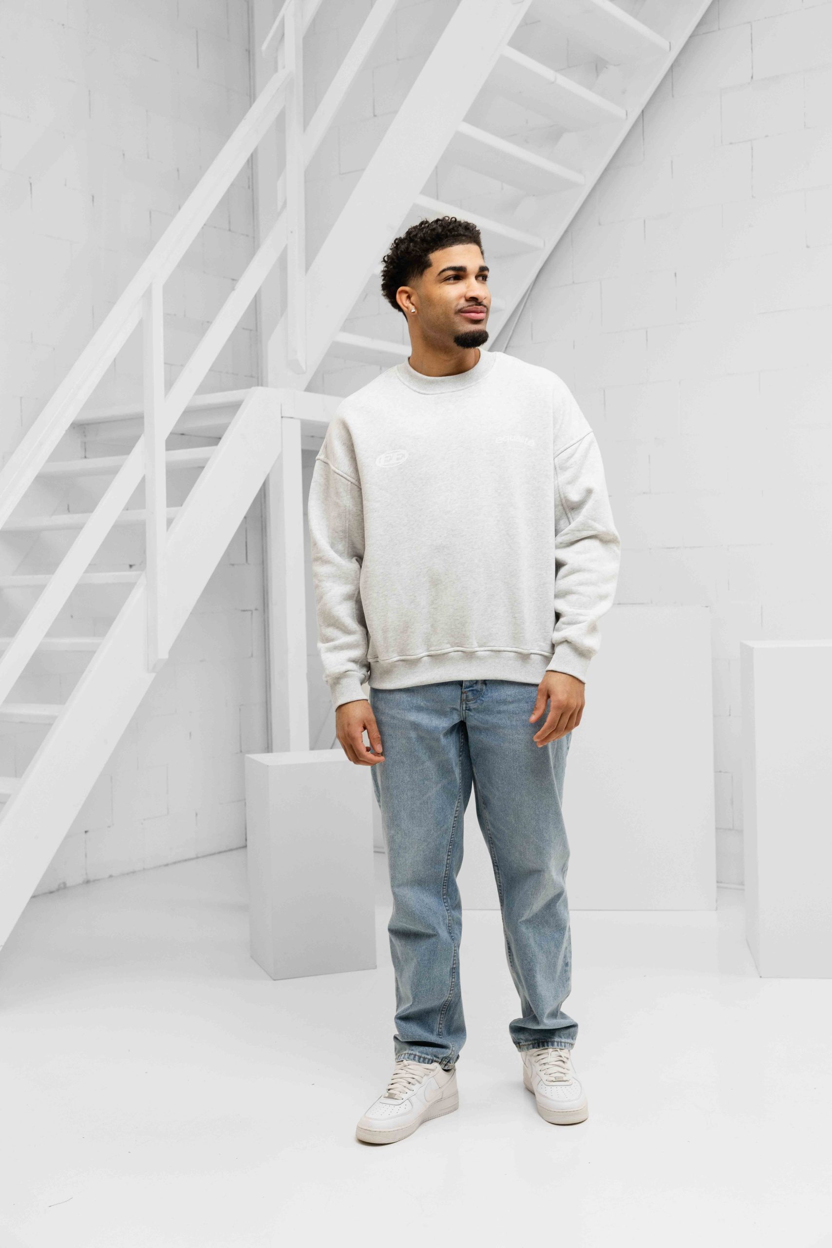 Equalité Stay Equal Oversized Sweater Heren Lichtgrijs