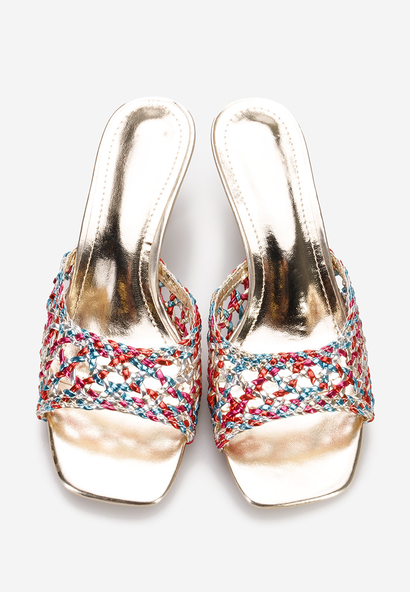 Pantoufles à talon multicolores Letira
