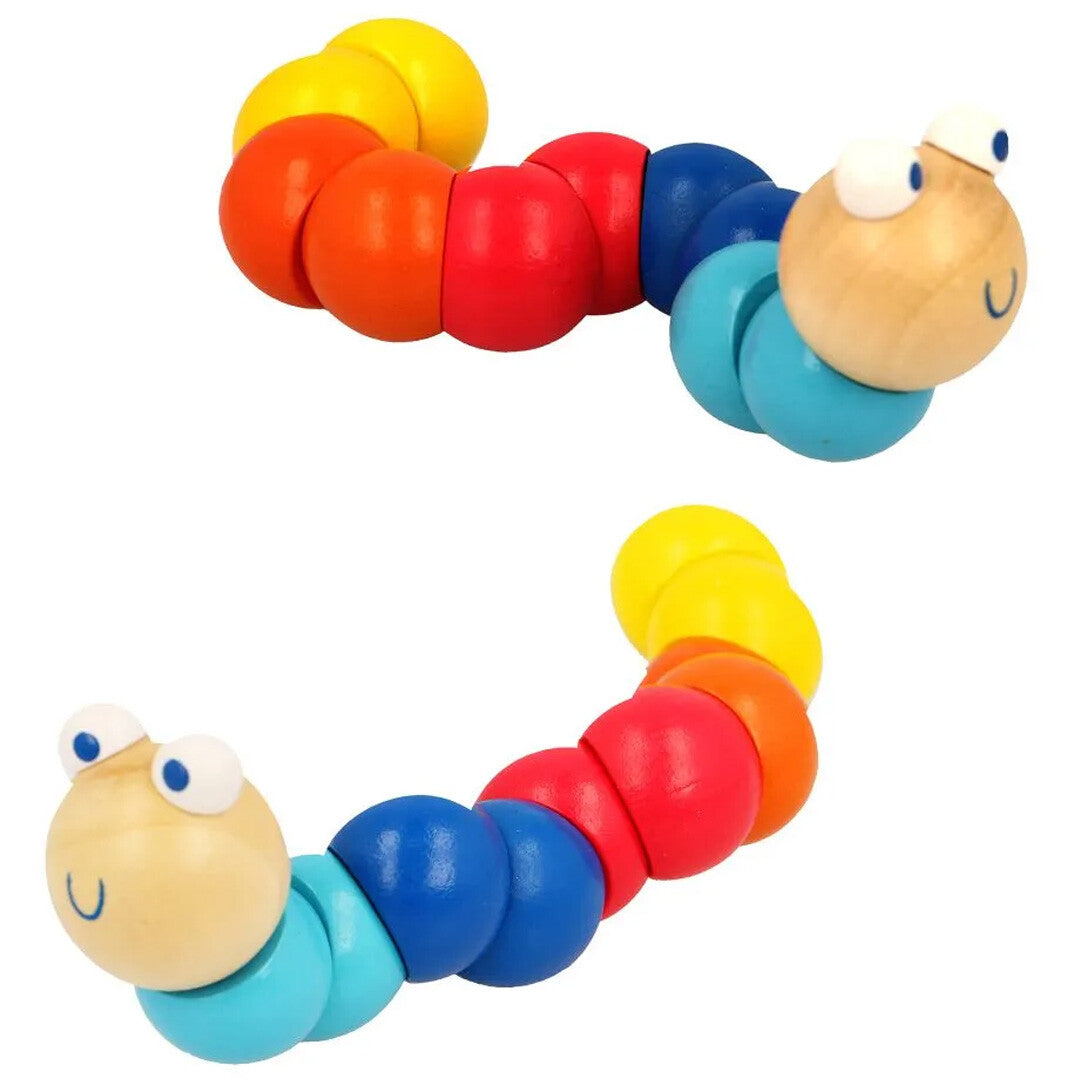 keycraft sensorisch speelgoed woody de worm - assorti