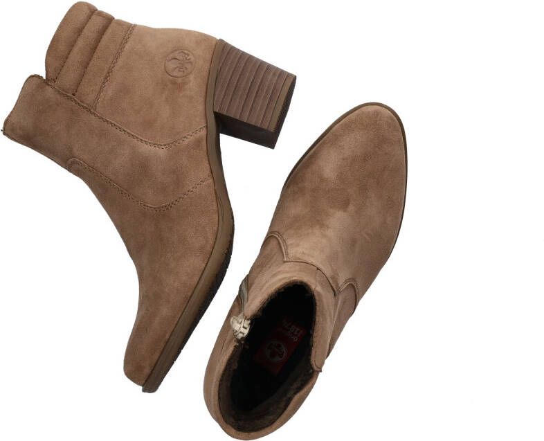 Rieker Taupe Suède Dames Enkellaars Brown Dames