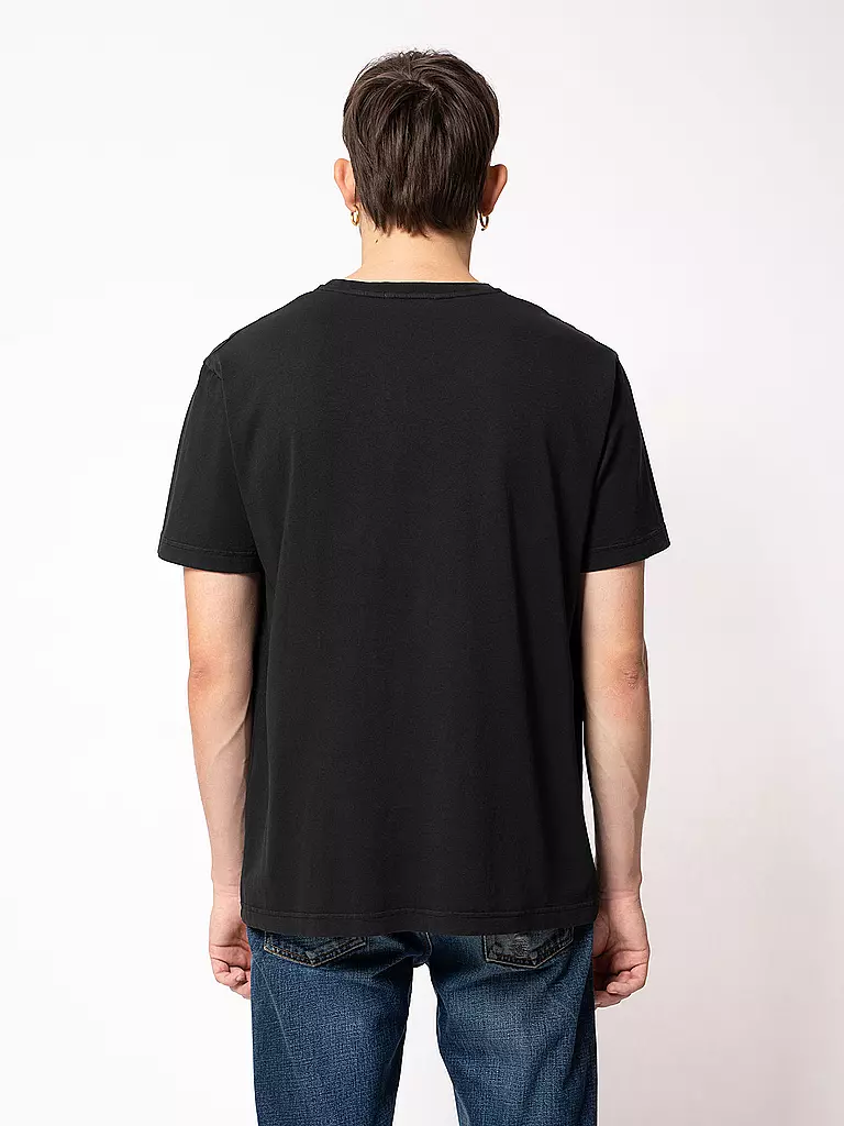 NUDIE JEANS T-Shirt UNO EVERDAY  schwarz