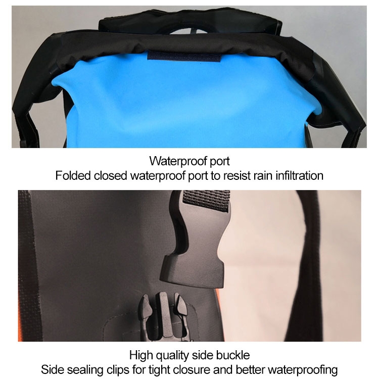 (25L) Wasserfester Rucksack Dry Bag Packsack Schwimmsack mit Schultergurt - Rot / Schwarz