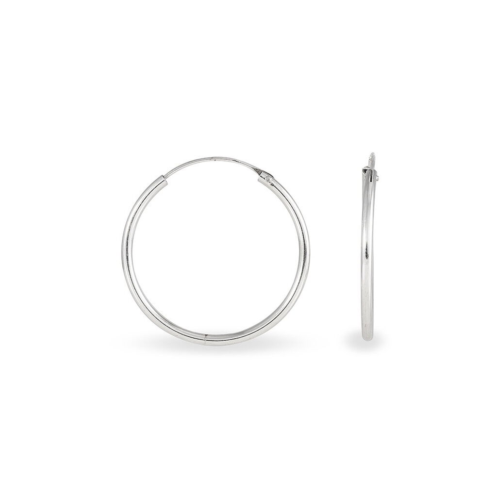 Créoles Argent Blanc Olympia