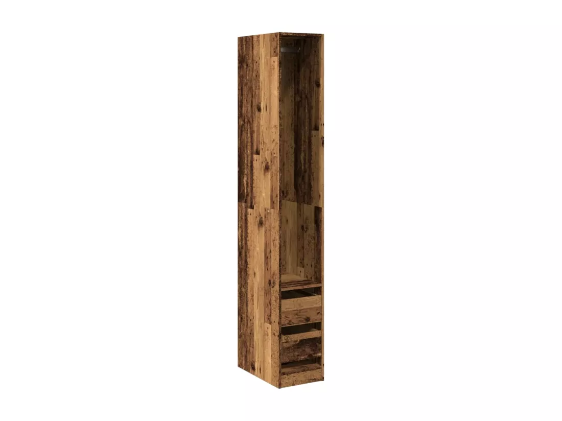 Garde-robe vieux bois 30x50x200 cm bois d'ingénierie