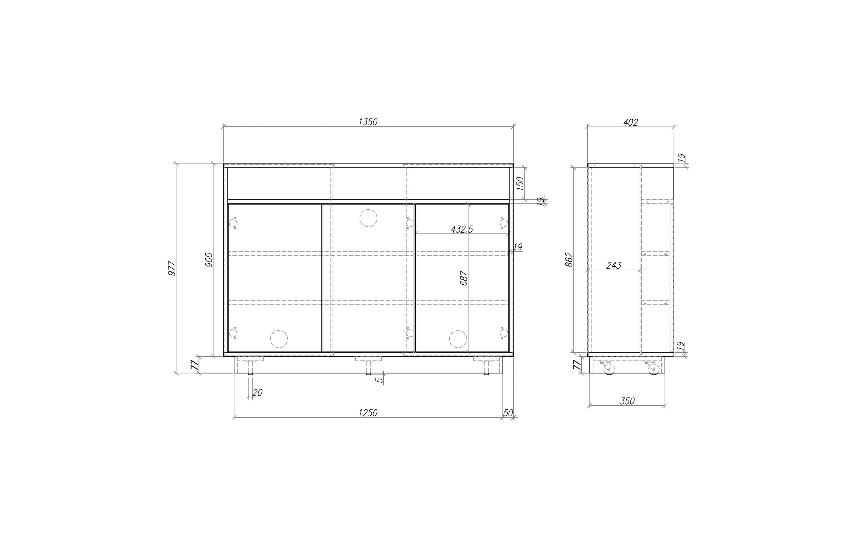 TV-Lift AV-Möbel, Weiss max. 50 kg<br>Schrank für TV-Geräte und Displays - 55