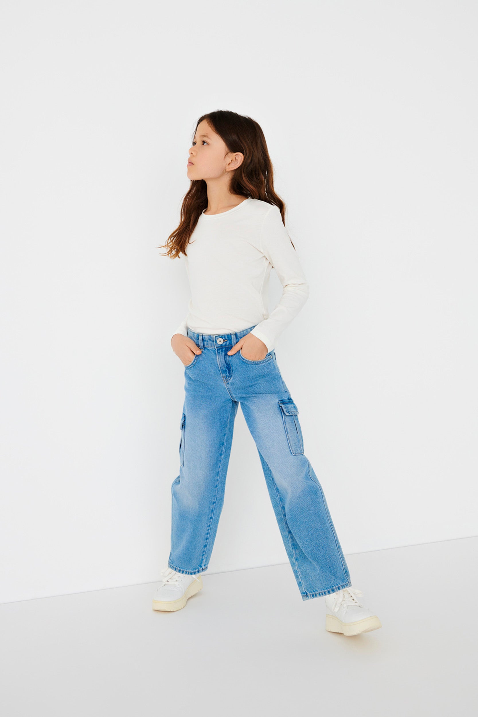 KOGHARMONY Weiter Beinschnitt Jeans Light Blue Denim