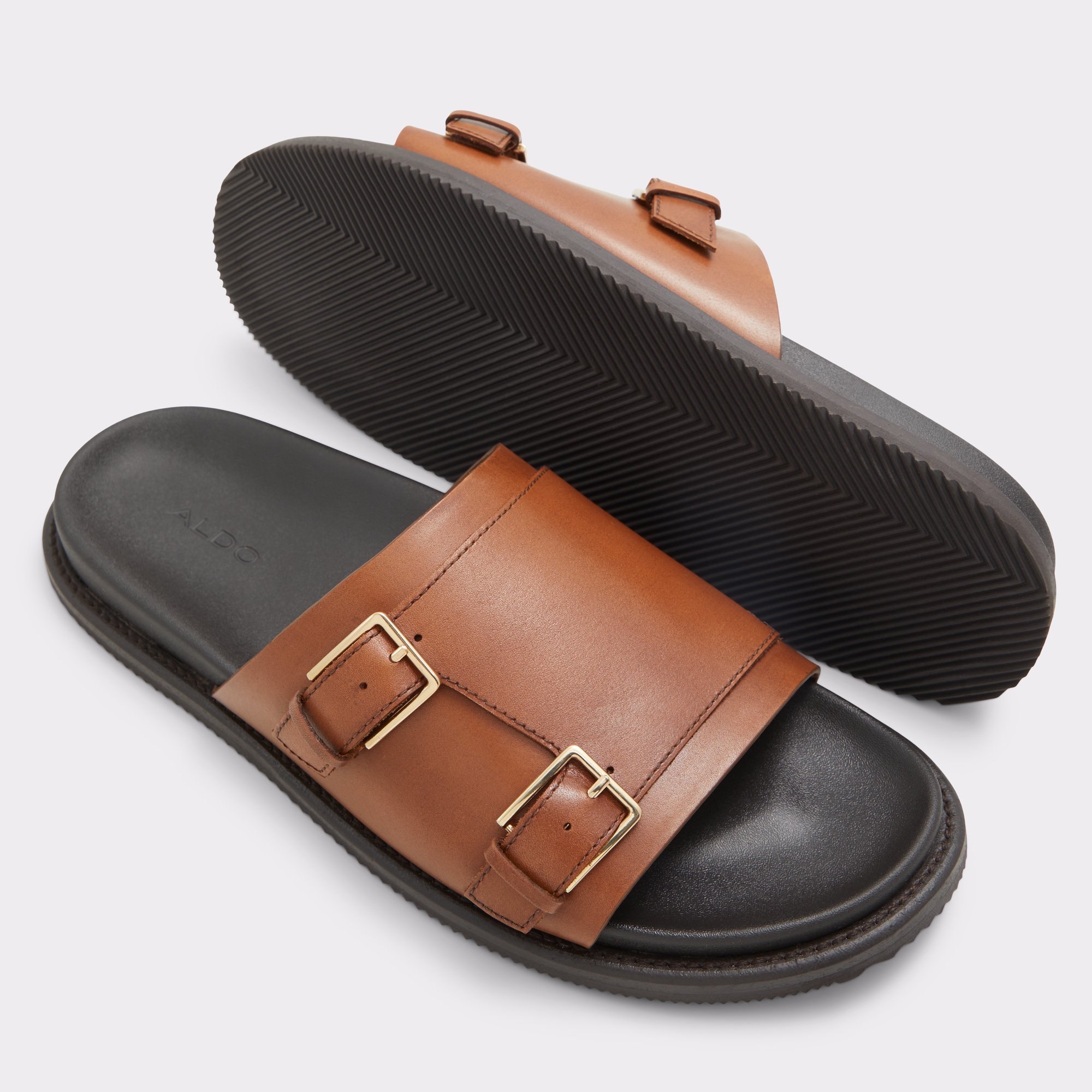 Sufian Cognac Men Sandals & Slides