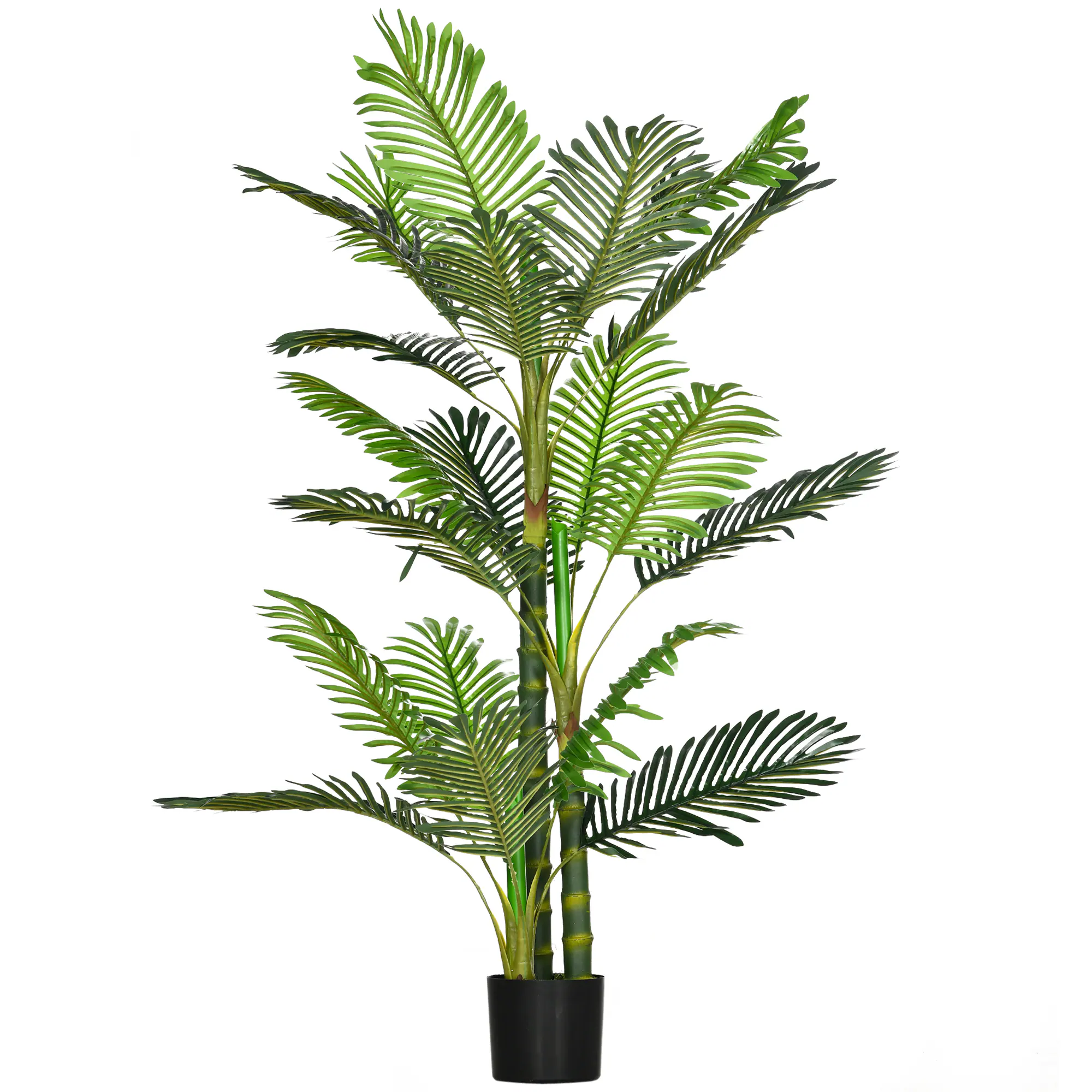 HOMCOM Künstliche Pflanze mit Übertopf grün 19,5L x 19,5B x 150H cm