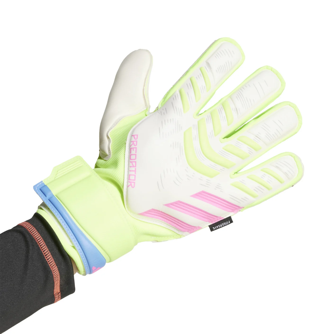 Adidas Predator Match Fingersave Keepershandschoenen Wit Neongeel Roze
