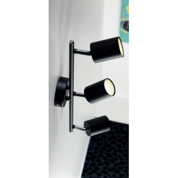 Nordlux 3 opbouw spot Explore zwart 7W - GU10