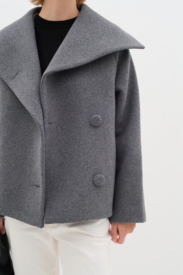 InWear PerryIW Short Coat Granite melange