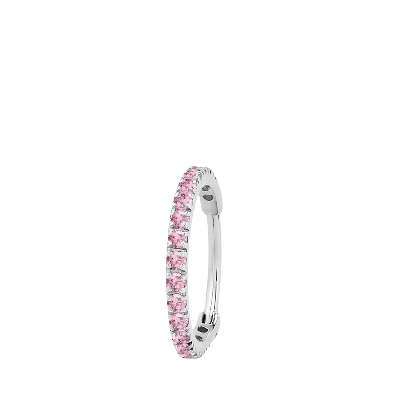 Stalen helixpiercing licht roze zirkonia