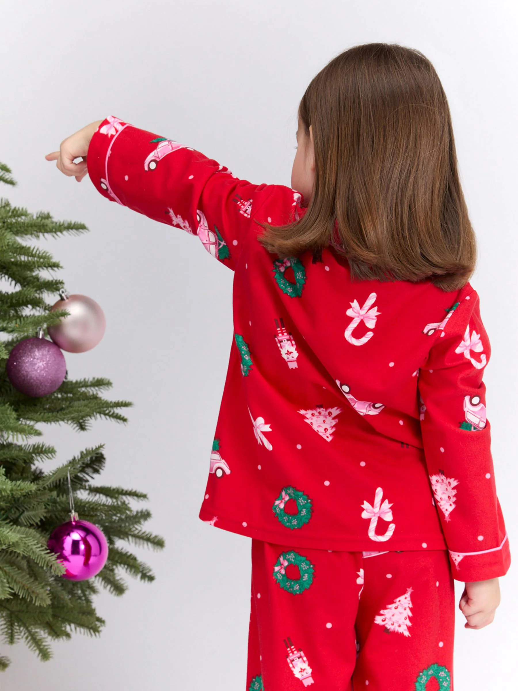Rood - Boux Avenue Matching Stripe Christmas Pyjamas in a Bag