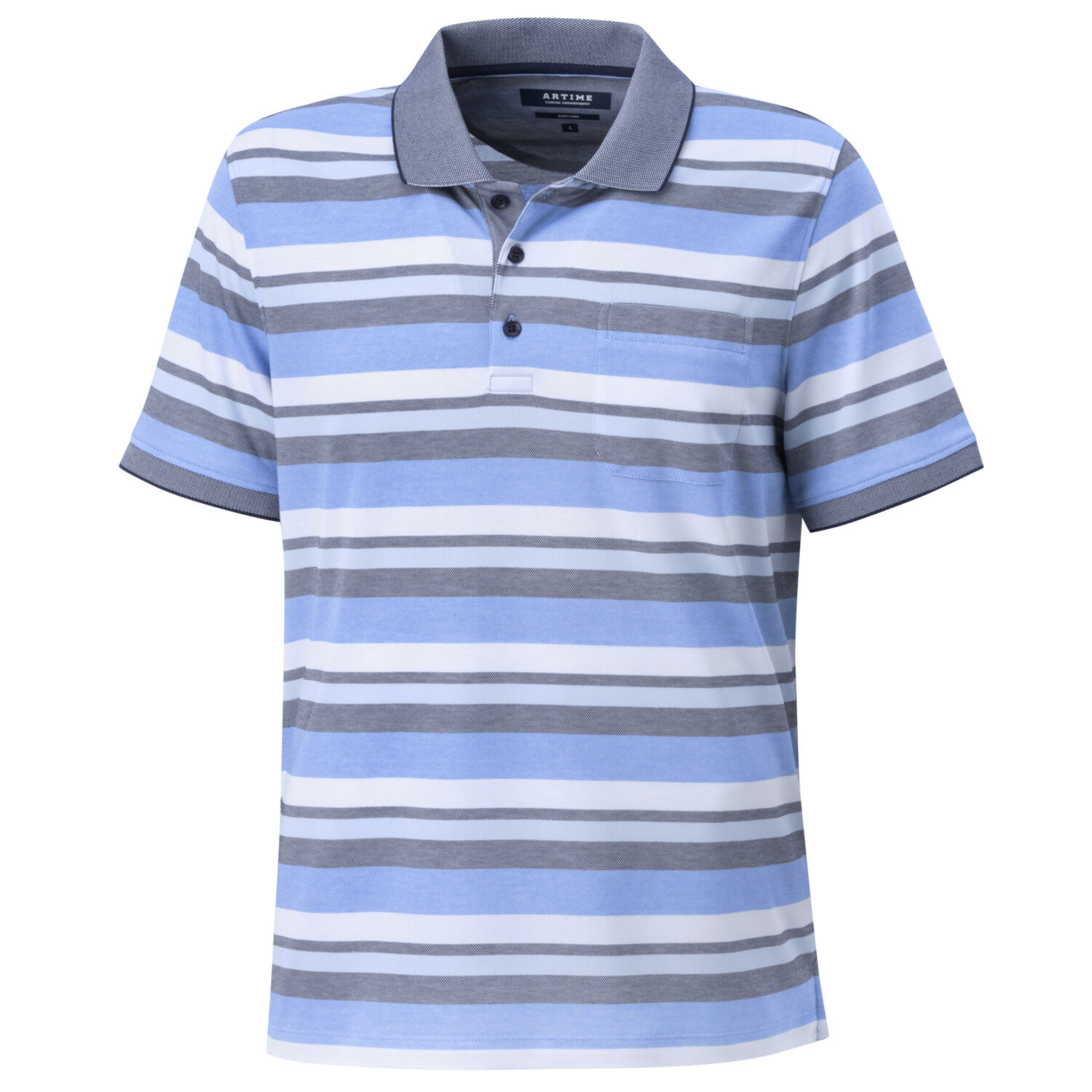 Kurzarm Herren Poloshirt gestreift