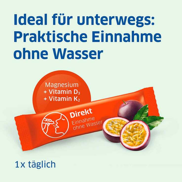 Magnesium Diasporal pro D3 + K2 Muskeln + Knochen direkt Direktgranulat, 30 St