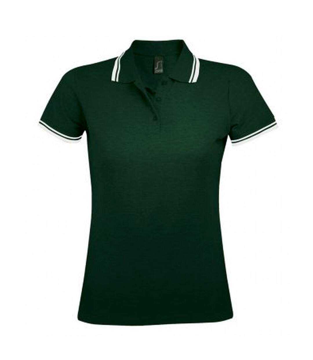 SOLS - Polo manches courtes PASADENA - Femme (Vert forêt/blanc) - UTPC2432