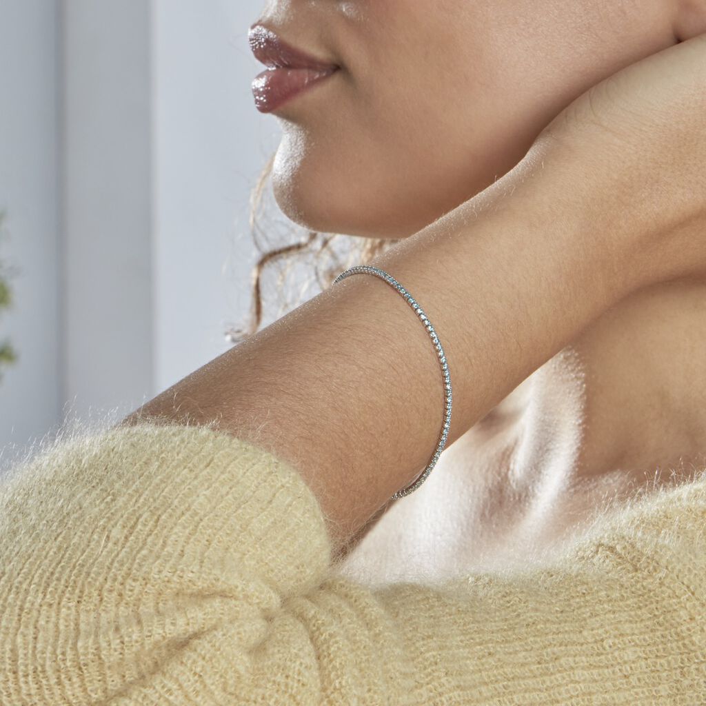 Bracelet Lou-anne Argent Blanc Oxyde De Zirconium
