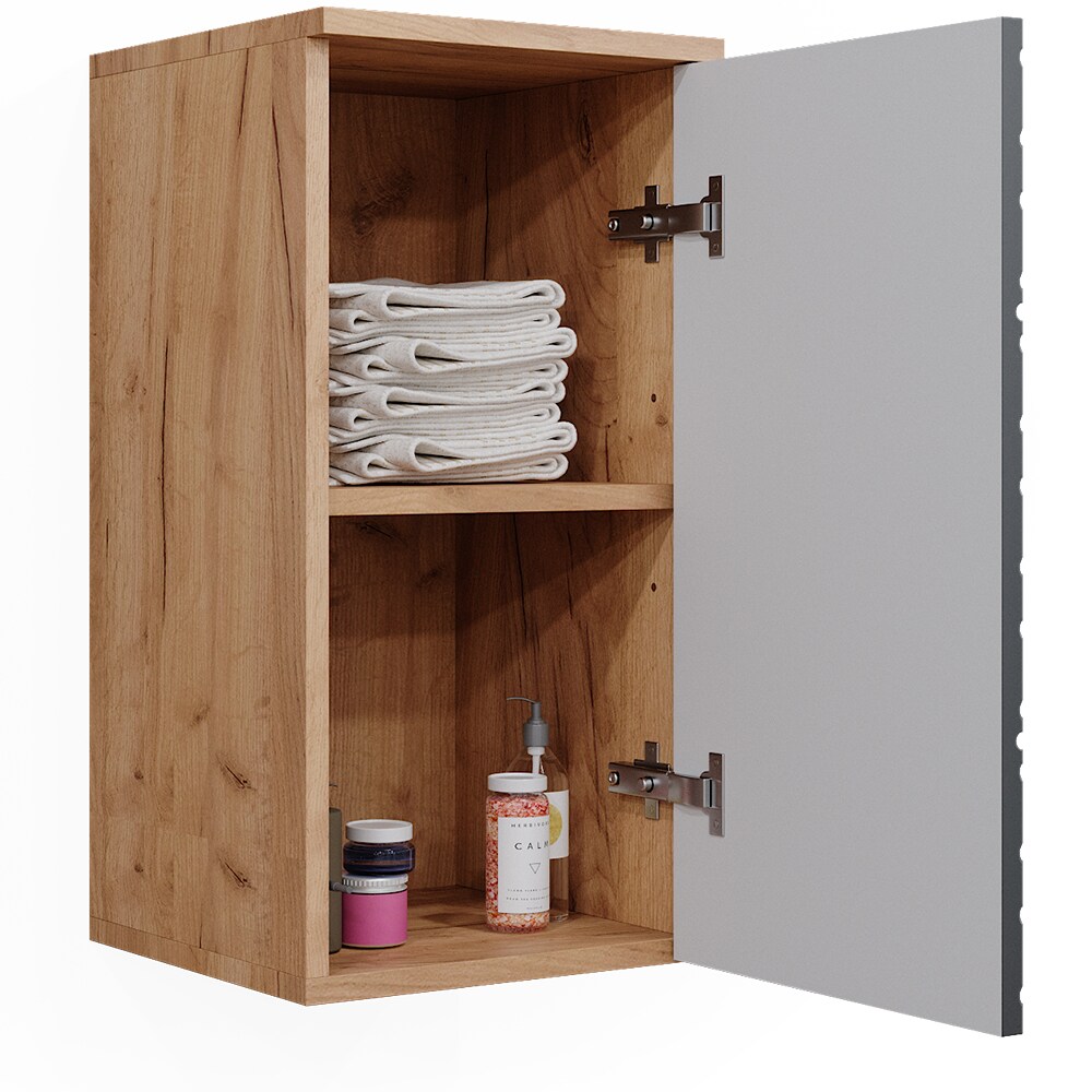 Vicco Hängeschrank Irma Eiche Anthrazit 30 x 59 cm 2 Fächer Badezimmer