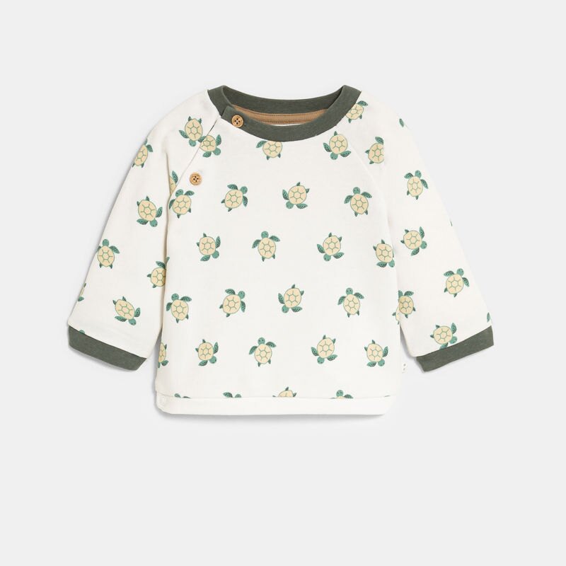 Sweat tortue et pantalon vert bébé garçon Vert
