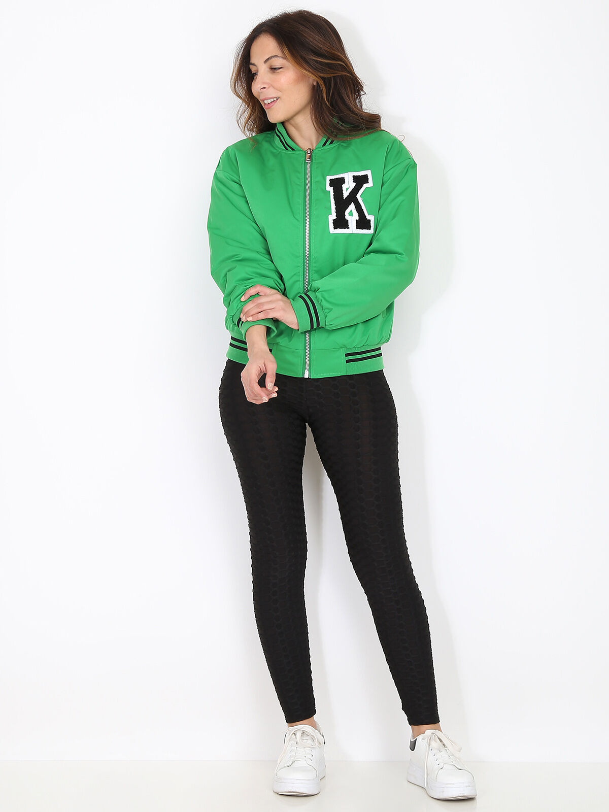 Bomber style universitaire- Vert