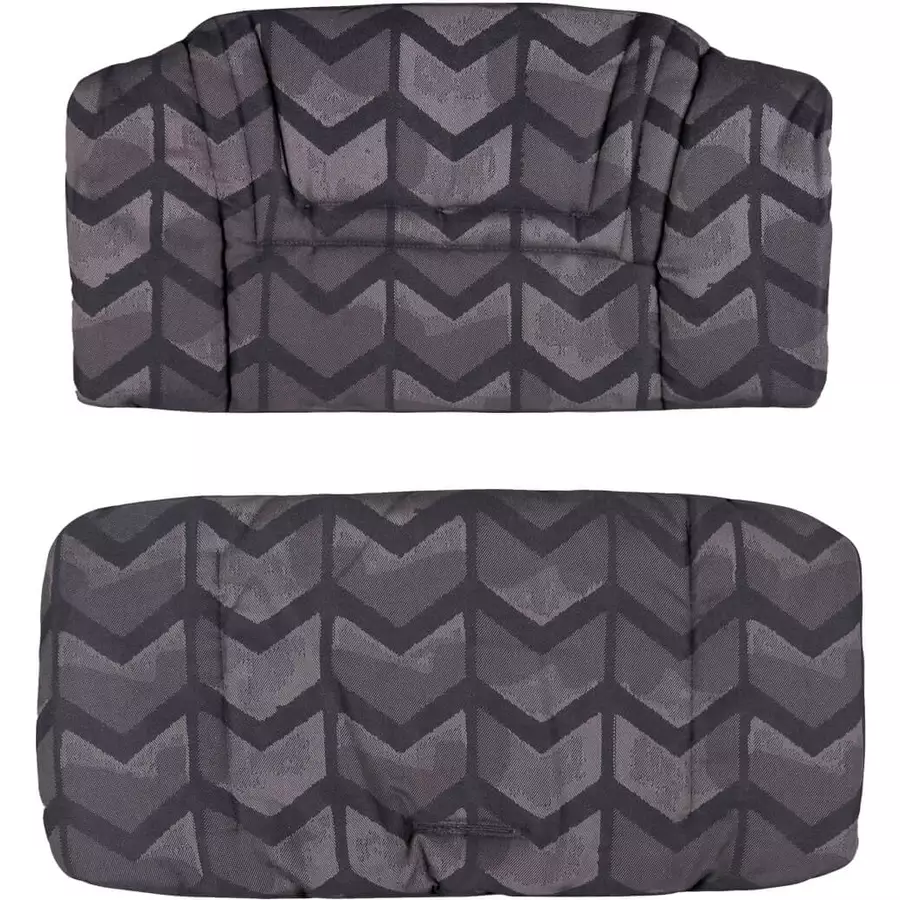 Hoppediz Kinderstuhlpolster Hochstuhl Sitzkissen Set 2-teilig für Hauck Alpha Amsterdam black