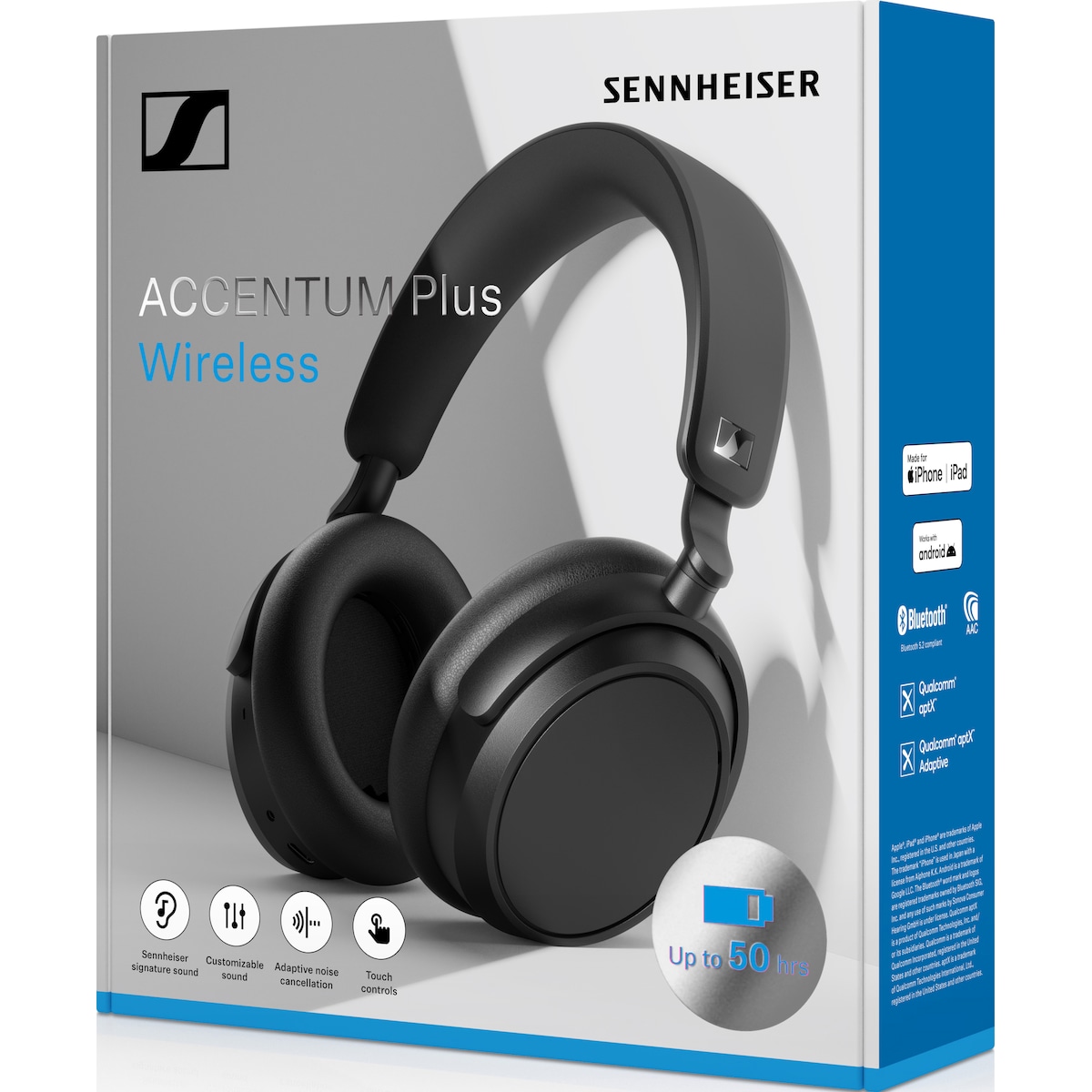 Sennheiser Accentum Plus trådløse around-ear hodetelefoner (sort)