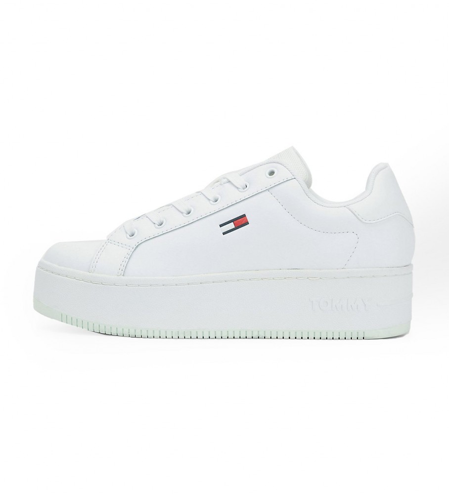 Tênis Tommy Jeans Essential de couro, branco