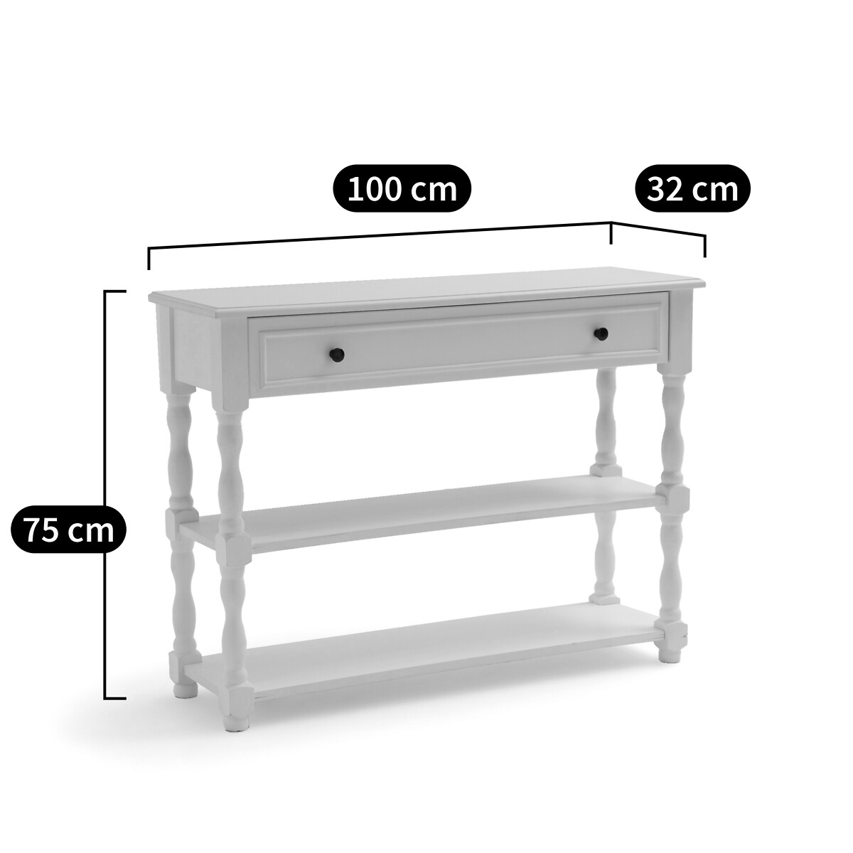 LA REDOUTE INTERIEURS<br>Consola com pernas torneadas, Nottingham