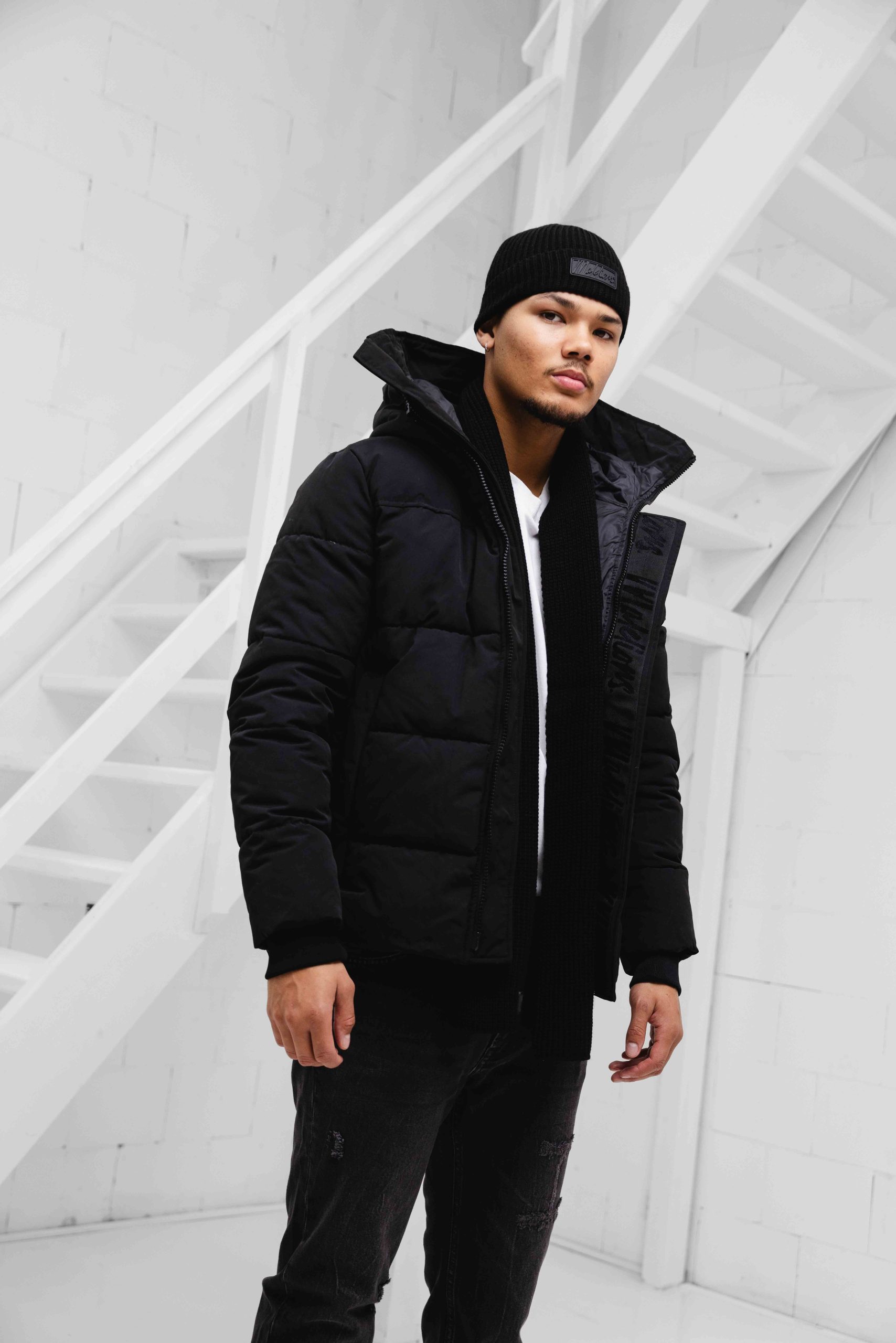 Malelions Porter Parka Winterjas Heren Donkerblauw