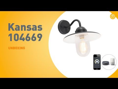 Smart landelijke wandlamp antraciet IP44 incl. wifi E27 - Kansas