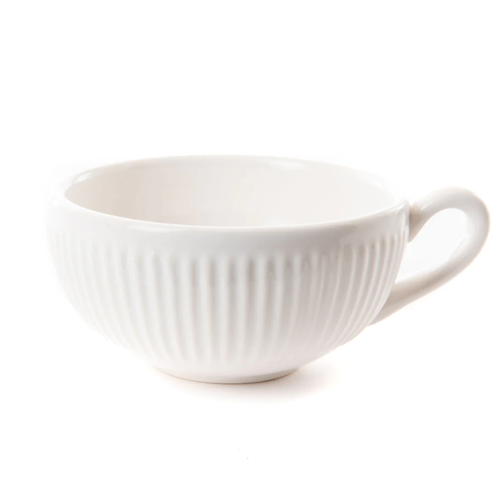 Tasse à thé et sous tasse pétale blanc (lot de 6) Amadeus