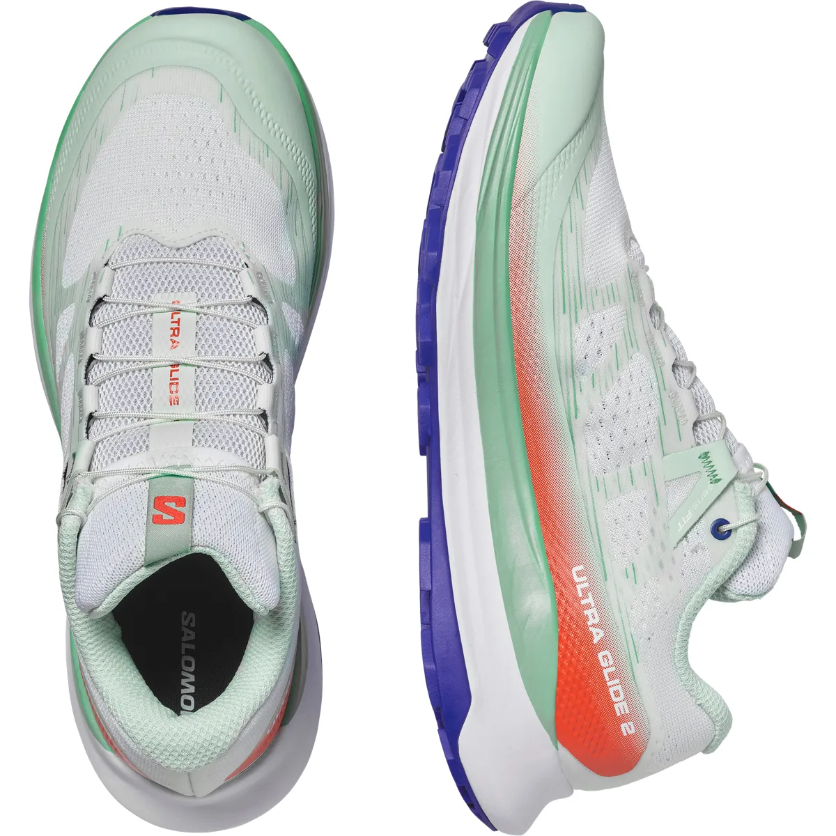 Salomon Ultra Glide 2 White / Electric Green / Cherry Tomato