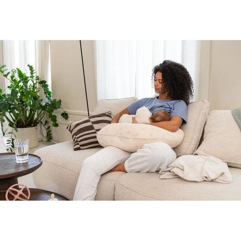 Coussin d'allaitement Twisty 2 en 1 - Petals latte - BABYMOOV