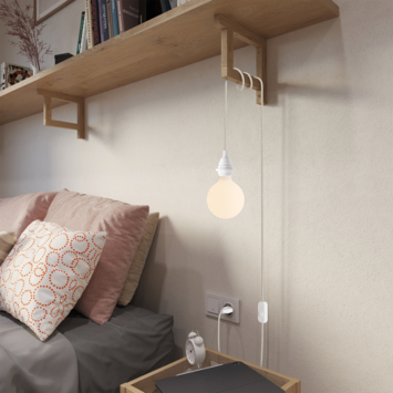 Plug-in hanglamp   fitting creme