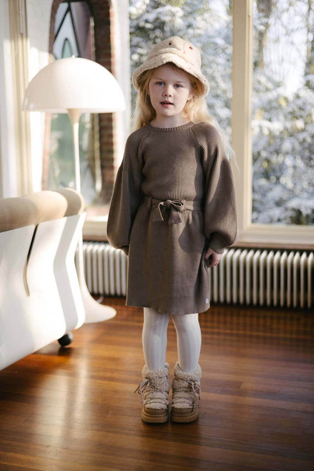 LEVV jurk PAREL taupe