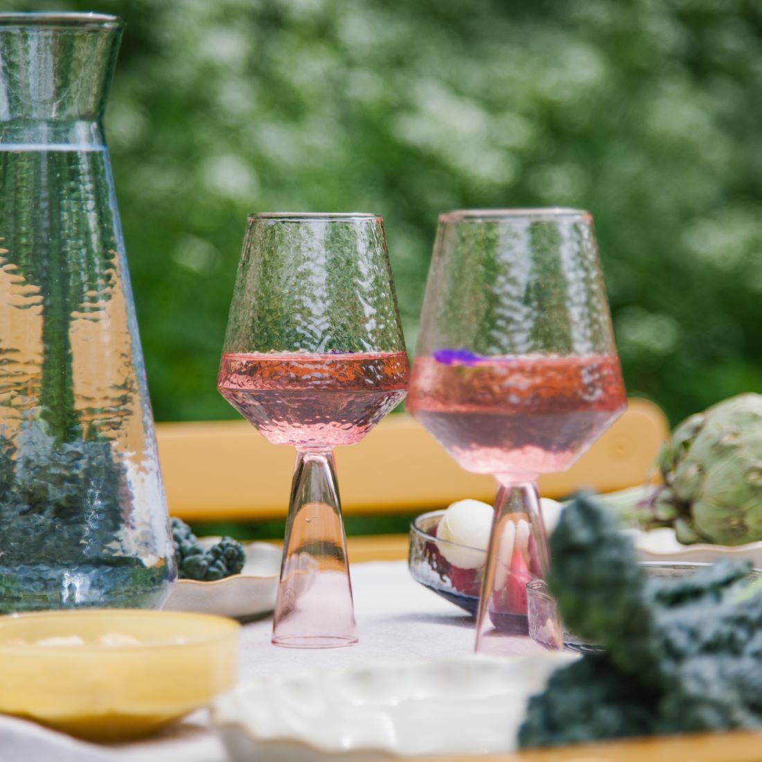 BrÃ»t Homeware, Wijnglas Claude, roze, set van 2
