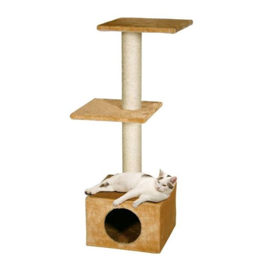 Arranhador Flamingo Smaragd Bege com Porta para Gatos