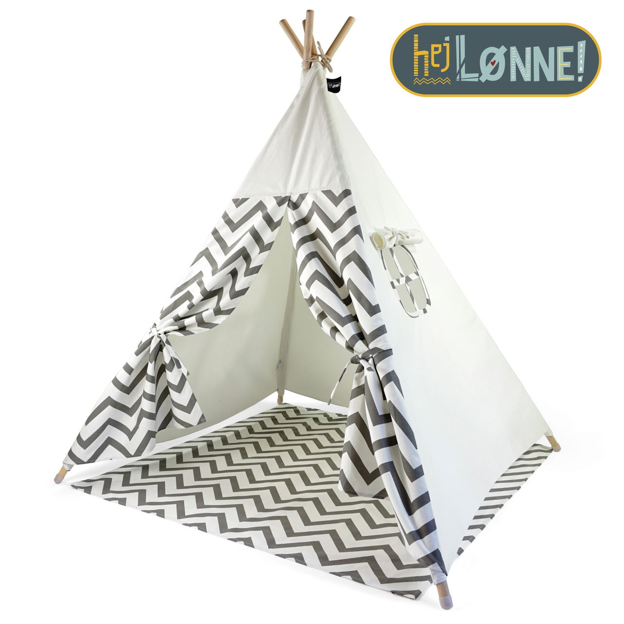 Hej Lonne Tipi Zelt grau zacken