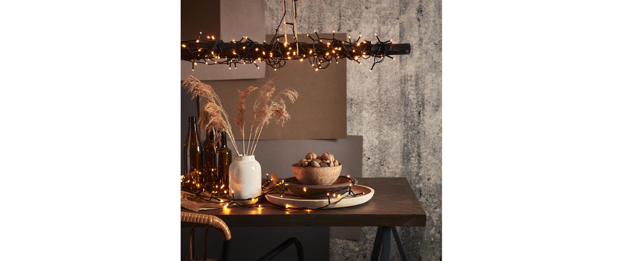 LED Lichterkette Golden 16 m, 800 LEDsDekorative Weihnachtsbeleuchtung