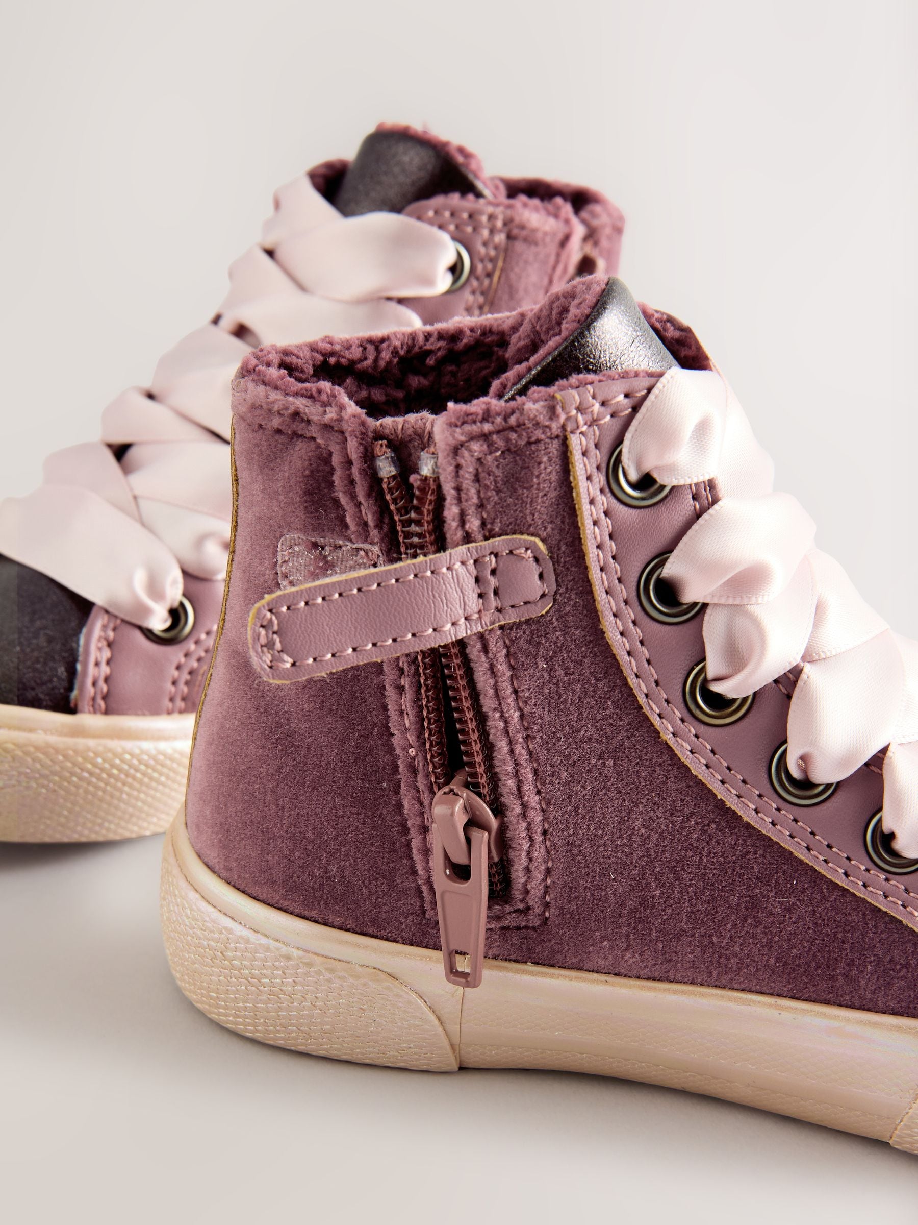 Paars - Hoge sneakers met ster