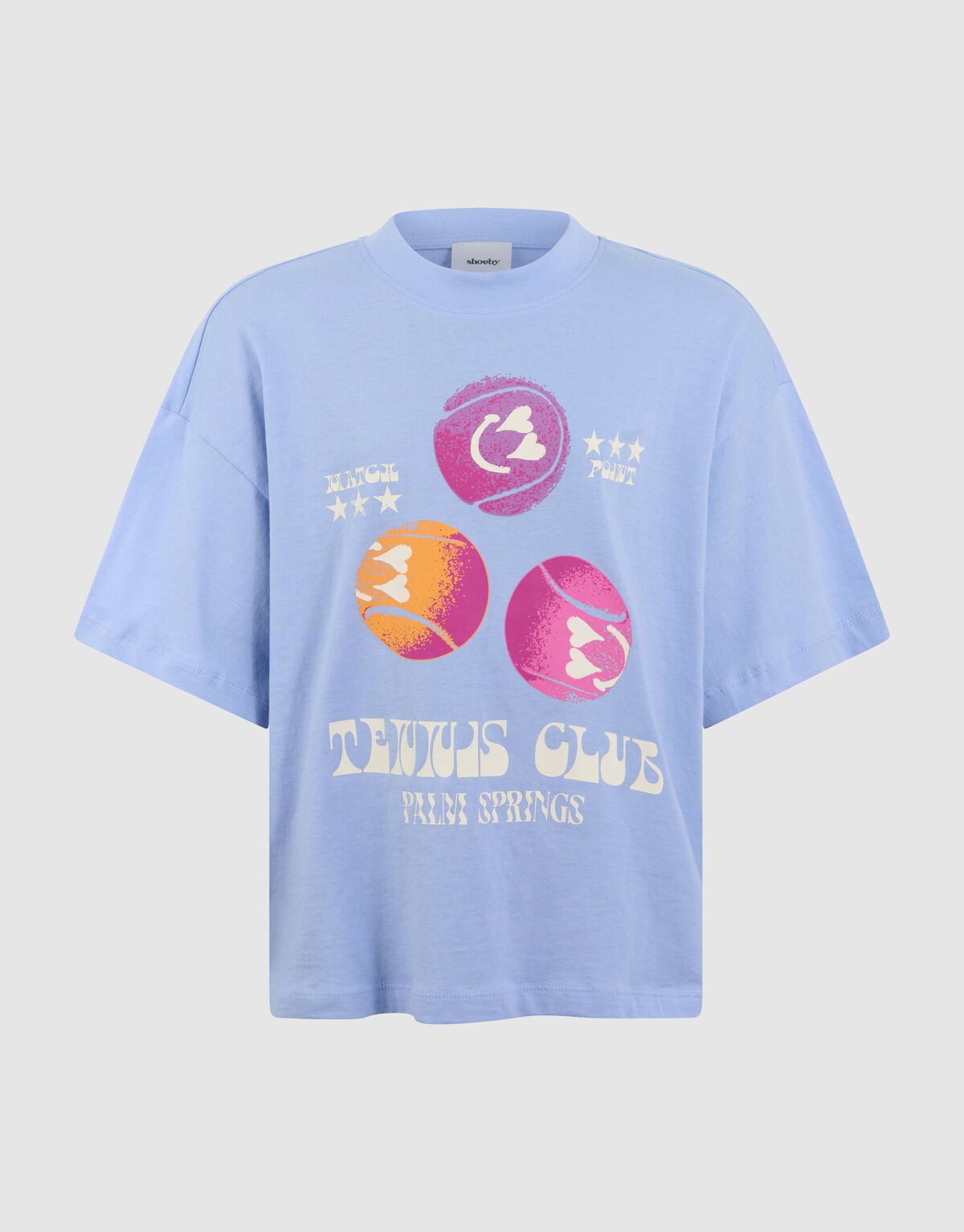 Tennis Artwork T-shirt Blauw