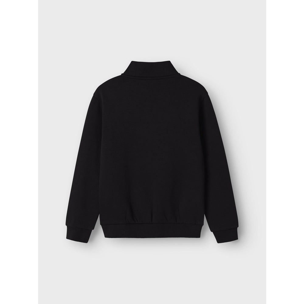 Køb Name It Black W. White Print Nkmbrody Ls Nreg Sweat Zip Bru Noos