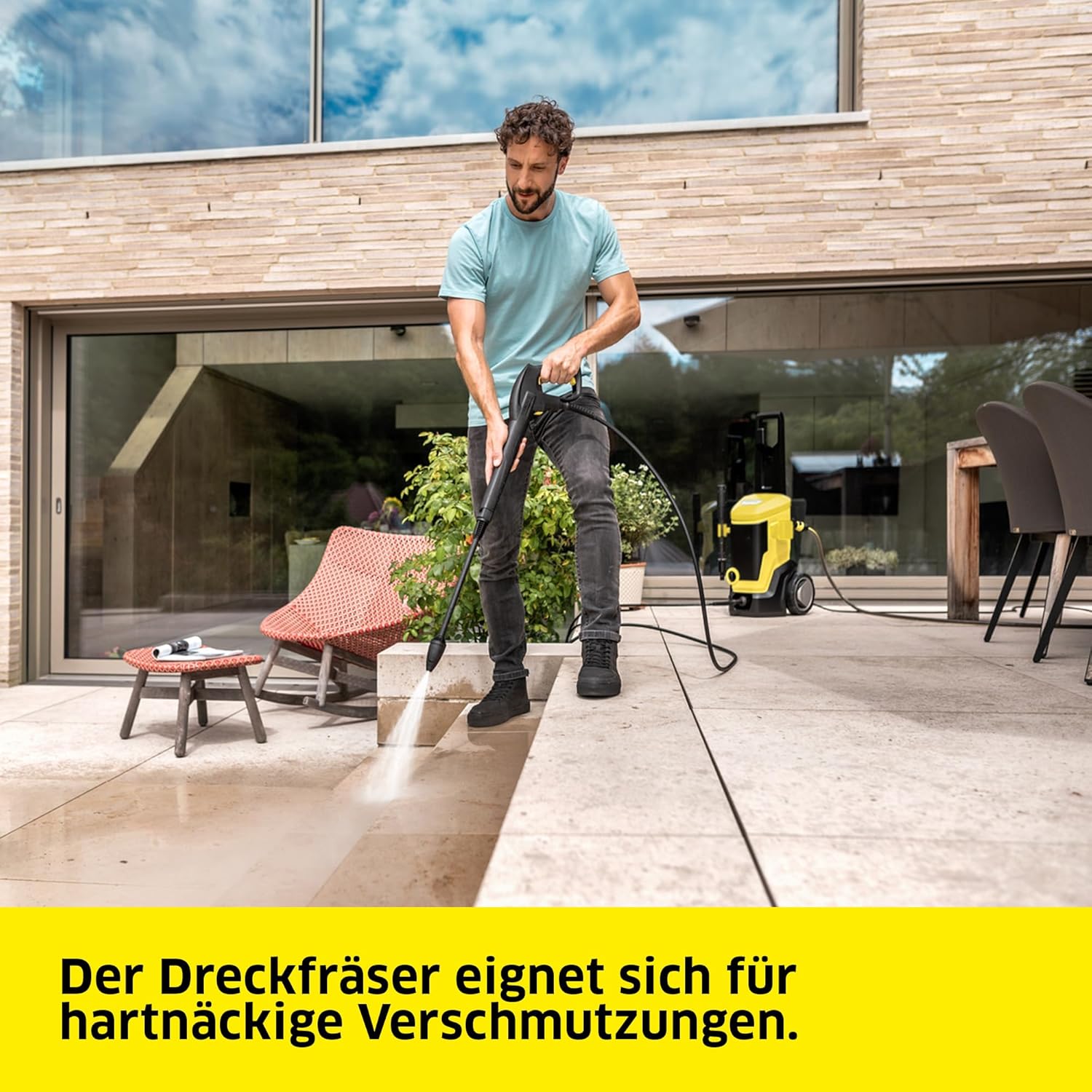 Kärcher Hochdruckreiniger K 7 WCM FJ, Druck: max. 180 bar, Fördermenge: 600 l/h, Flächenleistung: 60 m²/h, Gewicht: 17,1 kg, HD-Pistole, Vario Power-Strahlrohr, Dreckfräser, Schaumdüse