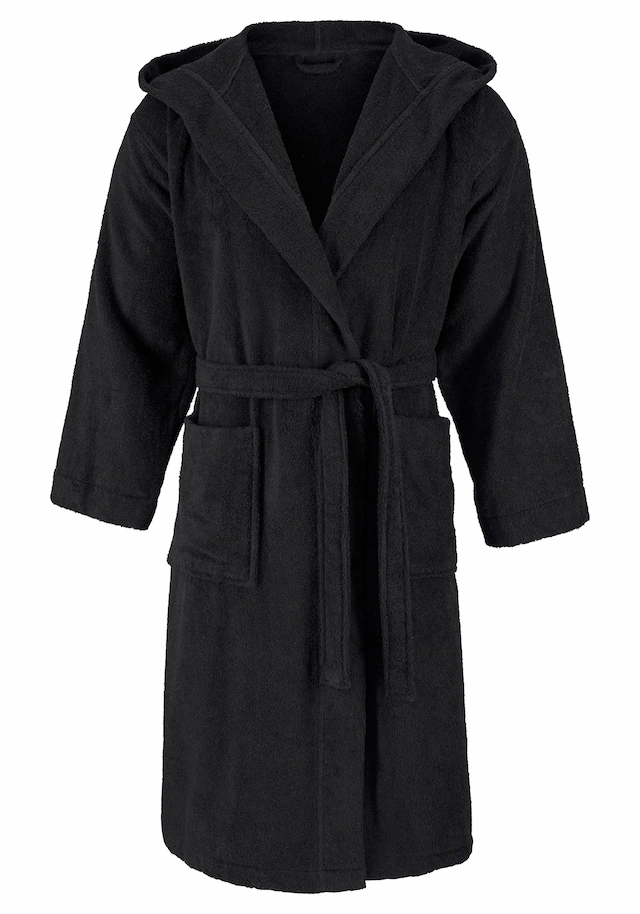 Bruno Banani Unisex-Bademantel »Robby, ideal für Sauna & Spa, Standardlänge & Überlänge«, 1 Stk. Damen & Herren Bademäntel, Baumwolle, mit Taschen, Sauna, XS-3XL