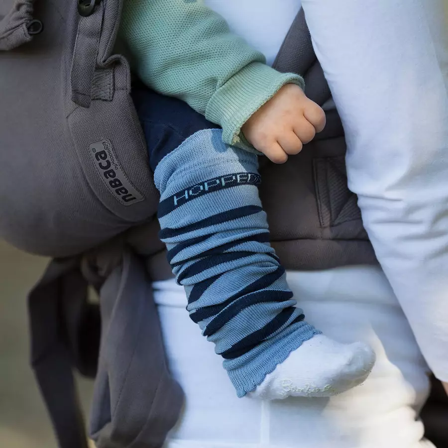 Hoppediz Beinstulpen Bio-Babystulpen stone
