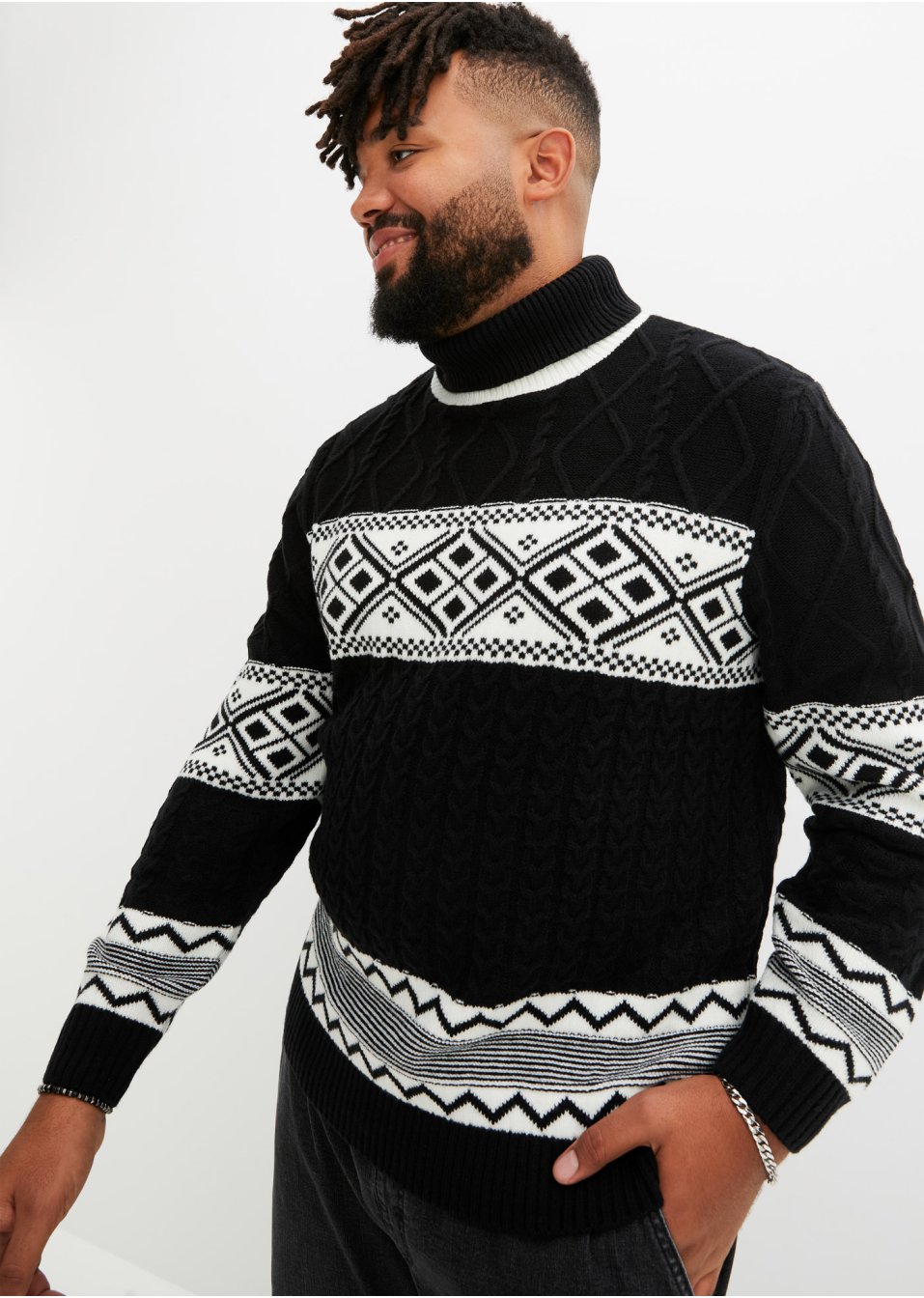 Pull col roulé