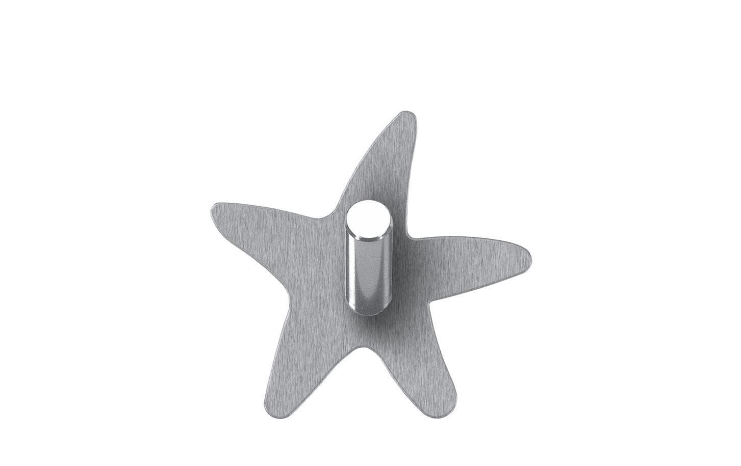 Wandhaken Star 2er Set, Edelstahl, GrauHandtuchhalter