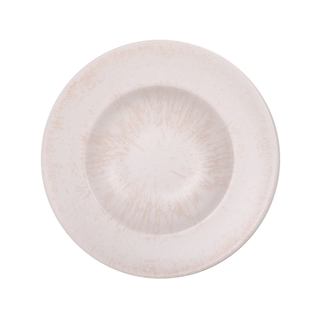Assiette à pates Onyx 27 cm crème (lot de 6) Table passion
