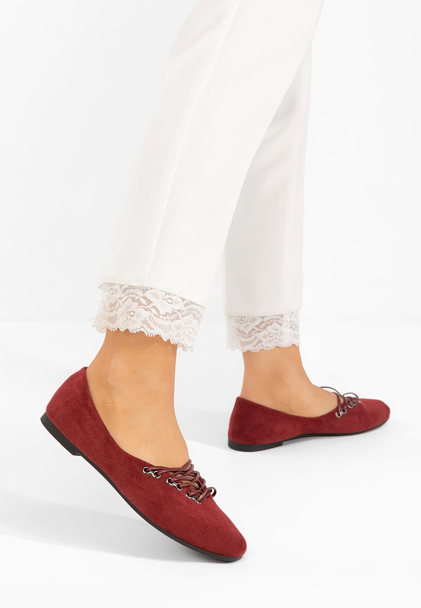 Ballerines femme rouges Carela